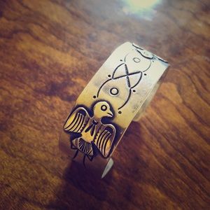 Native American style sterling silver cuff